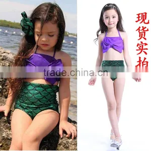 S64840A Baby Girl Mermaid Set Bikini Toddler Girl 3 Pcs Set Bikini thumbnail-1