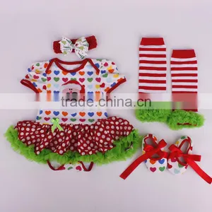 Wholesale 4pcs Cute Christmas Baby Tutu Romper Set thumbnail-3