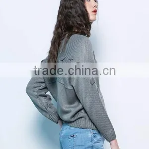 2017 Fashionable High Quality Back Design Custom Knitted Sweater With Best Price thumbnail-2