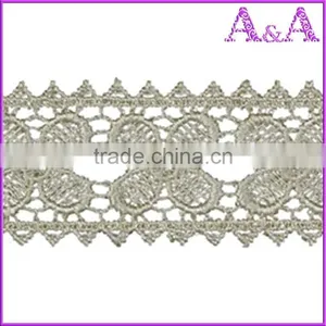 Pretty Ladies Embroidery Cotton Flower Lace Trim Black Lace thumbnail-4
