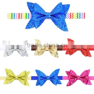 Glitter Sequin Bow Baby Headband thumbnail-4