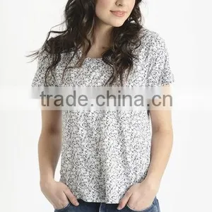 Custom Womens Spectacles Printed T-Shirts,Short Sleeve Cotton Printed T-shirts for Women thumbnail-2