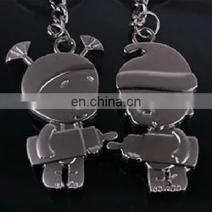 Fashion New Design Cartoon Kids With Milk Bottle Lovers Keychain Couple Valentine's Day Gift thumbnail-1