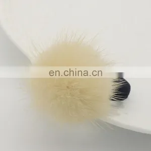 Cute Small Round Mink Fur Ball Hair Accessory for Kids Girl Decoration thumbnail-5