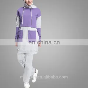 Factory OEM Women Design Contrast Color Female Spring Sportsware Ladies Tracksuit Set thumbnail-4