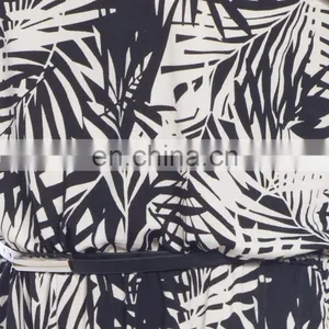 Summer Chiffon Palm Leave Printed Fashion Formal Women Jumpsuit thumbnail-4