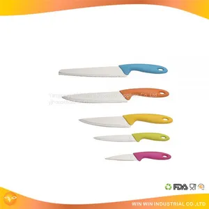 5pcs Cutting Board Plastic Handle Kitchen Knife,chefs Knives thumbnail-2