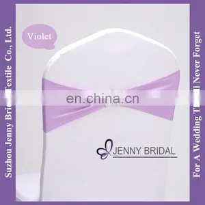 SH086A Wedding Chair Tie Backs Universal Self Tie Chair Covers Lycra Chair Sash With Bow thumbnail-5