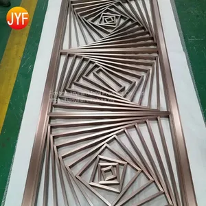 Foshan Manufactroy Customized Decorative Screen Stainless Steel Folding Room Dividers thumbnail-2