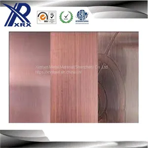 Gold Color Sand Blast Finish 201 Stainless Steel 4x8 Metal Sheet thumbnail-4
