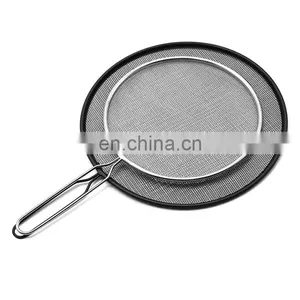 Stainless Steel Splatter Screen Stainless Steel Mesh Frying Pan Grease Screen thumbnail-5