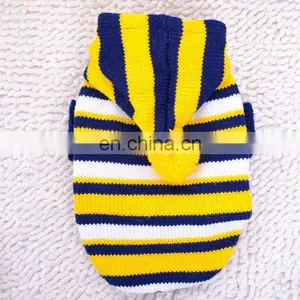 Popular Dog Clothing Coat Warm Pet Sweater Colorful Striped Pet Clothes Coat thumbnail-4