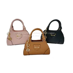 Stylish Ladies Metal Chain Shoulder Tote Bags High Quality Grain Texture Pu Leather Top Handle Satchel Bags thumbnail-1