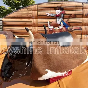 Inflatable Mechanical Rodeo Bull Adults Ride Games Inflatable Bull Riding For Sale Used thumbnail-6