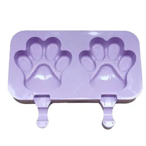 New Silicone Ice Cream Mold Popsicle Molds Ice Cube Tray DIY Homemade Cartoon Ice Cream Popsicle Ice Pop Maker Mould With Stick thumbnail-2