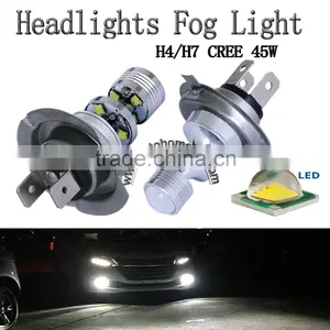 12V 24V Cree 45W Canbus Led Lamp Car H4 H7 Led Headlight Bulbs 360 Degrees of Light thumbnail-1