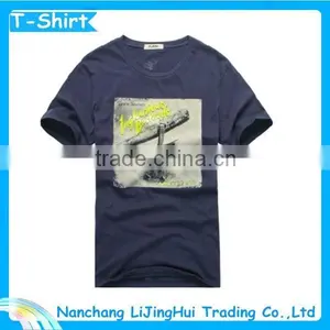 Top Quality Wholesale Cotton Plain Round Neck T-shirt thumbnail-1