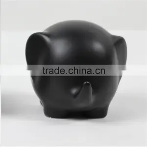 Ceramic Black Elephant,Cute Ceramic Elephant,Small Elephant for Home Decoration thumbnail-1