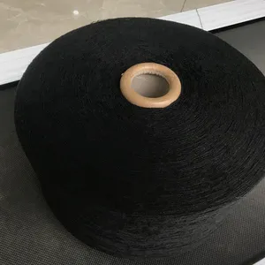 High Cylinder Black Ne6s Open End Blended Cotton Poly Recycled Yarn Cotton Yarn for Working Gloves thumbnail-2