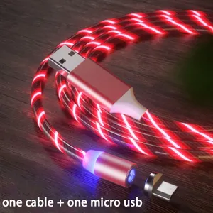 High Quality Products Cable Flash 360 Magnetic Charging Cable 3 In 1 Head Usb Cable thumbnail-4