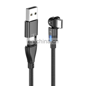 Wholesale PD60W 180 Degree Charging Cable 3A Fast Charging Laptop Data Cable USB C Charging Cable thumbnail-1