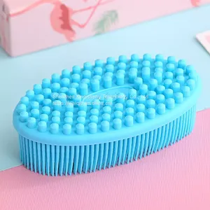 Factory Vegan The Shop Hair Strawberry Silicone Soft Skin Brushing Sisal Dry Wholesale Body Massage Brush thumbnail-2