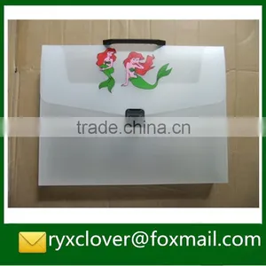 PP Plastic Customized Color/logo A4 Size Handle Document Bag thumbnail-1