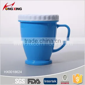 300ML PP PLASTIC MUG WITH LID FOR OFFICE thumbnail-2