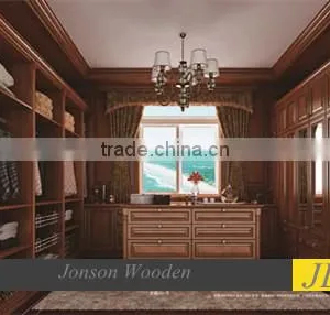 China Supplier Antique Brushed Solid Wooden Closet Wardrobe thumbnail-1