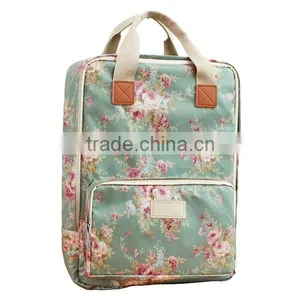 Brand Designer Flower Printing Diaper Backpack Waterproof Oilcloth Diaper Backpack Bags 2015 thumbnail-2