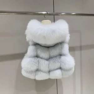 The Lady Doesn Like the Same Lychee Skin Imported Whole-skin Fox Fur Bread Blocks Fashionable Slim Vest Sheepskin Hood thumbnail-3