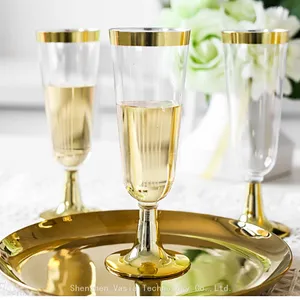 Bulk Shatterproof Plastic Champagne Flutes - 9oz Stemless Design, Event Planner Tableware Flutes thumbnail-1
