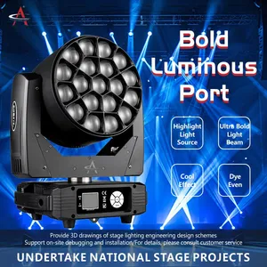 FY-1915 19x15W 4in1 Osram Light Stage Moving Head Light Wash Zoom Beam Light Bee Eye With DMX Control for Stage Night Club Bar Party Dj Ktv thumbnail-2