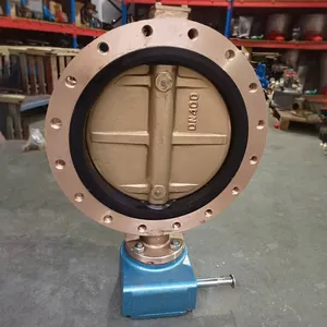 Bronze Center-type Turbine Butterfly Valve for Ballast Water Tank of Icebreaker Gb/t3036, With All-copper Valve Body and Butterfly Plate thumbnail-5