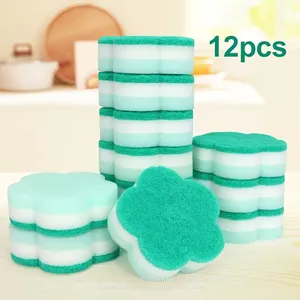 Scouring Sponge Pads Double Sided Kitchen Dishwashing Sponges Bulk Pack thumbnail-1