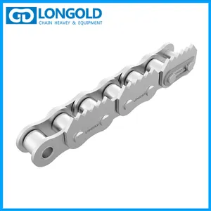 LONGOLD Stainless Steel Sharp Tooth Chain, Special Attachment Plate Chain, Made in China thumbnail-2