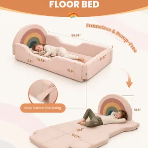 OEM Custom Ergonomic Support Foam Folding Sofa for Daycare thumbnail-1