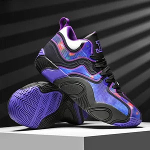 Men Basketball Shoes Kids Winter Leather Shock Absorption Shoes Wear-resistant Boots Waterproof Sports Sneaker Non-slip High Top Trainers Wholesale thumbnail-3