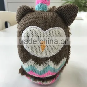 Funny Ear Muff Winter Knit Warm Earmuffs Exquisite Owl Animal Pattern thumbnail-1