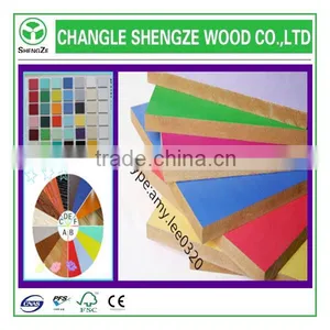 High Quality Colorful 18mm Laminated MDF Board From SHENGZE Manufacture thumbnail-1