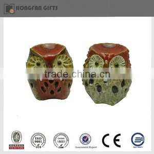 LED Harvest Festival Ceramic Owl Light thumbnail-1