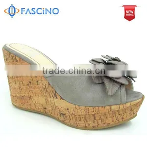 Ladies Wedge Sandals Made in Suede Leather thumbnail-1