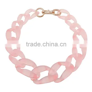 Multicolored Resin Acrylic Chain Chunky Statement Fashion Necklace 2016 thumbnail-1