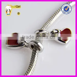 Jewelry On Line 925 Sterling Silver Enamel Heart European Charm Beads thumbnail-3