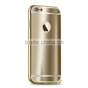 XNE 24K Plated Metal Hard Bumper Case for IPhone 6s 2in1 Luxury High Quality PC 360degree Full Back Cover for IPhone 6 4.7 thumbnail-2