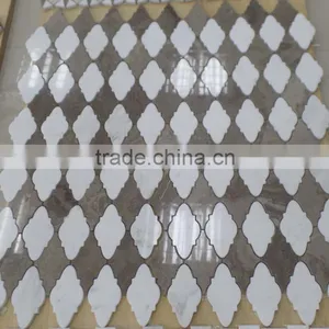 Lantern Marble Mosaic Tiles ( Athen White+Oak White+Pure White Marble) thumbnail-2