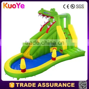 Hot Sale Factory Supply Crocodile Type Inflatable Water Slide With Two Cannon for Childrens thumbnail-1
