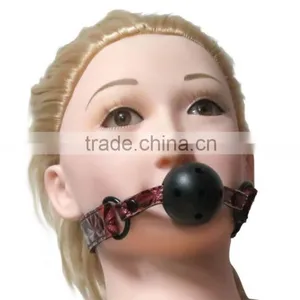 Wholesale Ball Gag Adjustable Leather Mouth Balls ,woman Knitted Strip Gag by Polyste thumbnail-2