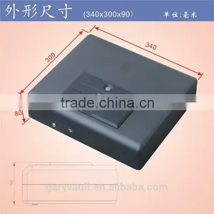 Wholesale- MA550 Micro Vault Biometric Fingerprint Car Gun Pistol A4 Office Document Security Storage Steel Safe Box / Gun Vault thumbnail-1