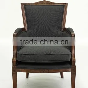 Chinese Antique Wooden Carved Chair Black Color(CH-304) thumbnail-2